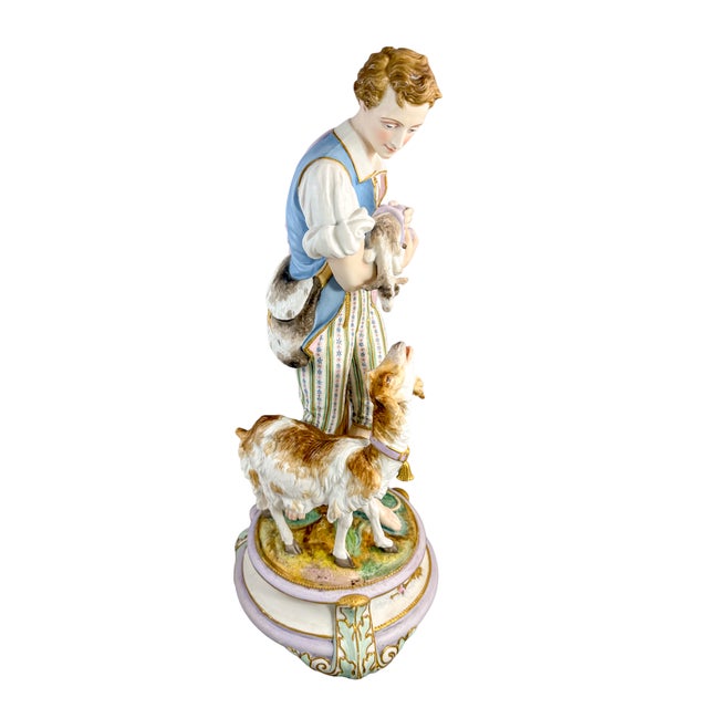 French Bisque Porcelain Figurines from Vion & Baury, Paris, 1870s, Set of 2 For Sale - Image 6 of 18