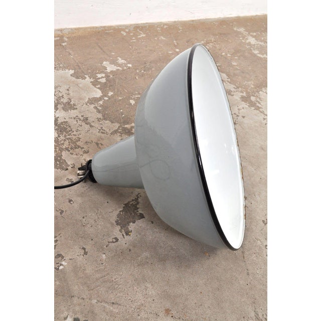 1950s Vintage Enamel Pendant Lamp, 1950s For Sale - Image 5 of 9
