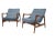 Mid-Century Modern lounge chairs in the style of Ib Kofod-Larsen. Stunning lounge chairs; Mid-century style at its finest!...