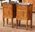 Wood Pair of 19th Century French Louis XV Inlaid Walnut Marble-Top Bedside Tables For Sale - Image 7 of 10