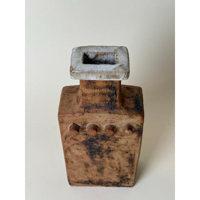 Scandinavian Modern Stoneware Vase by Curt Addin, 1970s For Sale - Image 4 of 13