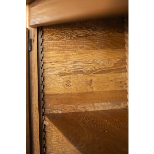 Rustic Mid 1900s Large Rustic French - Light Oak Sideboard For Sale - Image 3 of 15