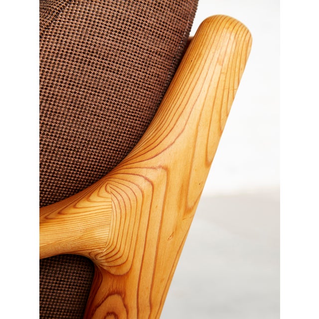 Set of Danish Modern Pine Armchair & Ottoman by C. F. C. Silkeborg from CFC Silkeborg, 1970s For Sale - Image 12 of 16