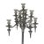 This is about as tall as they come! XXL candelabra made from chromed metal and glass coverings at the top. Has been used...