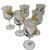 Gold Hand-Painted Tiffany Series Wine Glasses by Paul Nagel, Germany, Set of 6 For Sale - Image 8 of 9
