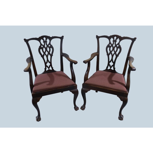 Ten Chippendale Style Clawfoot 19th Century Dining Chairs For Sale - Image 13 of 16