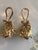 Vintage 14k Gold Jade Cabochon Earrings, A Pair For Sale In San Francisco - Image 6 of 9