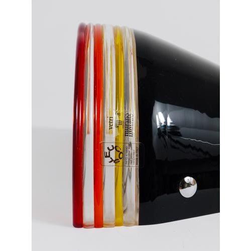 Febo Wall Lamp Sconce in Black Murano Glass by Roberto Pamio for Leucos, Italy, 1980s For Sale - Image 9 of 18