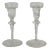 1970s Modern Cut Crystal Glass Candlesticks - a Pair For Sale