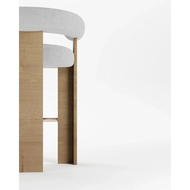 Collector Modern Cassette Bar Chair in Bouclé White by Alter Ego For Sale - Image 4 of 5