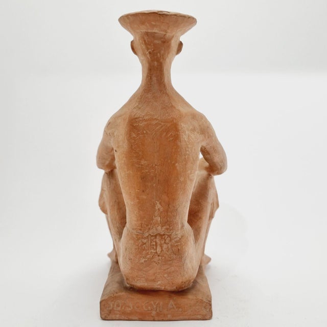 1960s Terracotta Sculpture by Árpád Somogyi, 1964 For Sale - Image 5 of 10