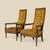 Hollywood Regency Tufted High-Back Armchairs in Gold Velvet Pair, 1960s For Sale - Image 17 of 18
