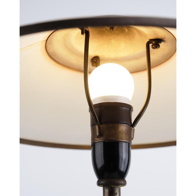 Table Lamp in Brass with Off-White Shade by Niels Thykier For Sale - Image 6 of 9