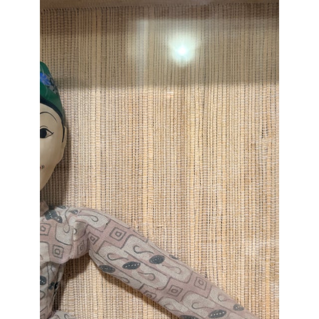 Wood Vintage Indonesian Wayang Golek Puppets in Shadow Box Frames, Pair For Sale - Image 7 of 18