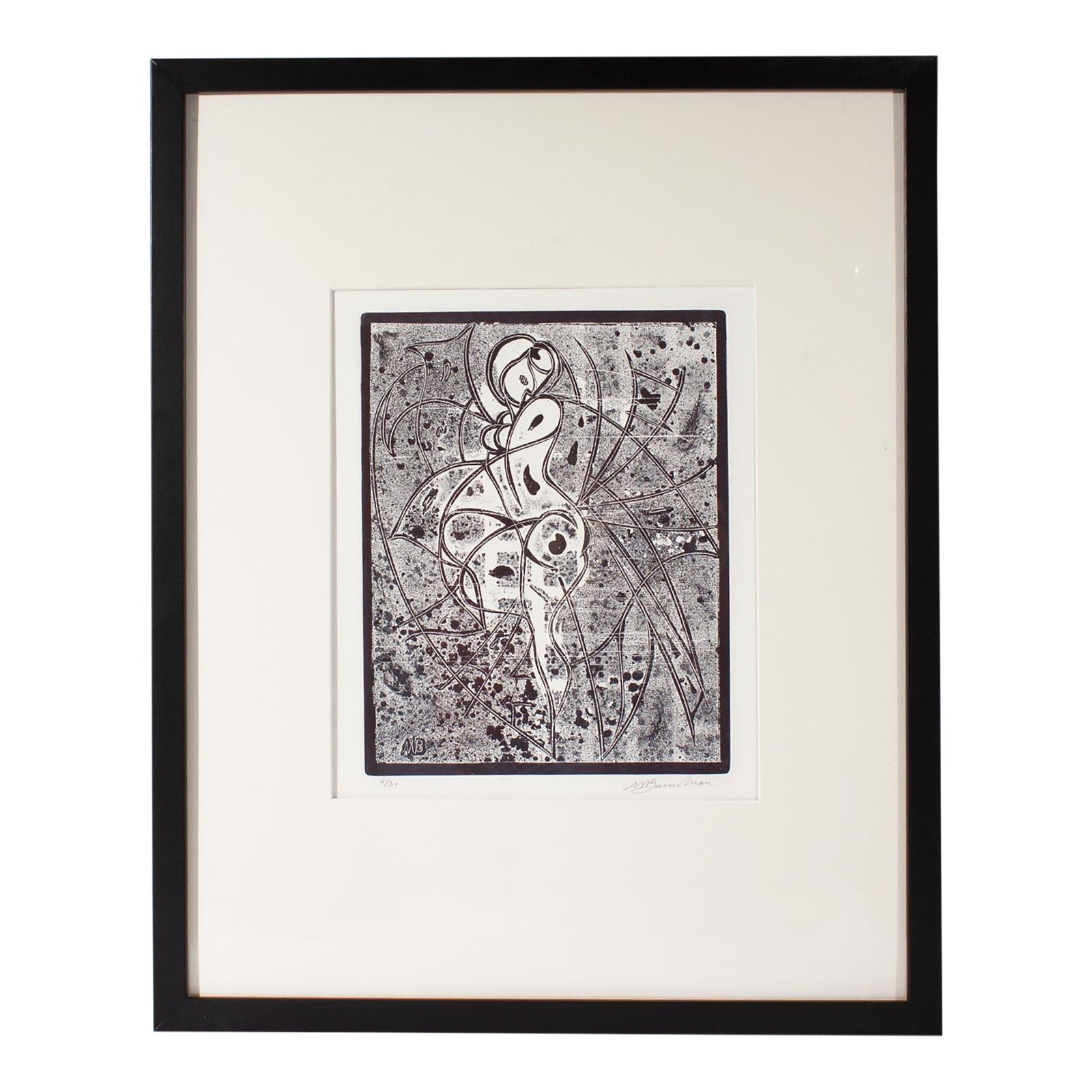 Abstract Intaglio Print by Martin Barooshian | Chairish