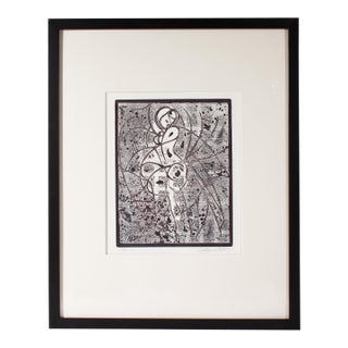Abstract Intaglio Print by Martin Barooshian For Sale