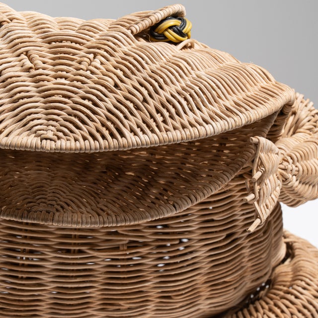 1970s France Tan Wicker Sculpture For Sale - Image 14 of 15