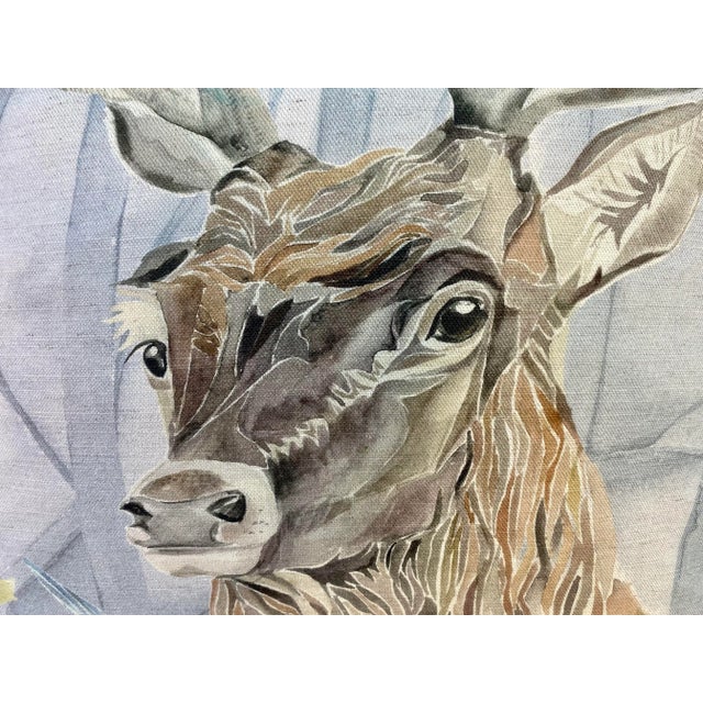 20” Square Pillow With a Depiction of a Stag/Deer/Elk - Made in the U K This pillow was made in Wales, U.K., by a small...