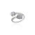Modern Revival Oval Cut Tanzanite Diamond Bypass Ring Size 7 in 14k Gold For Sale - Image 4 of 10