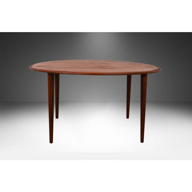 Brown Teak Midcentury Round Coffee Table Peter Hvidt & Orla Molgaard-Nielsen for France & Son For Sale - Image 8 of 12
