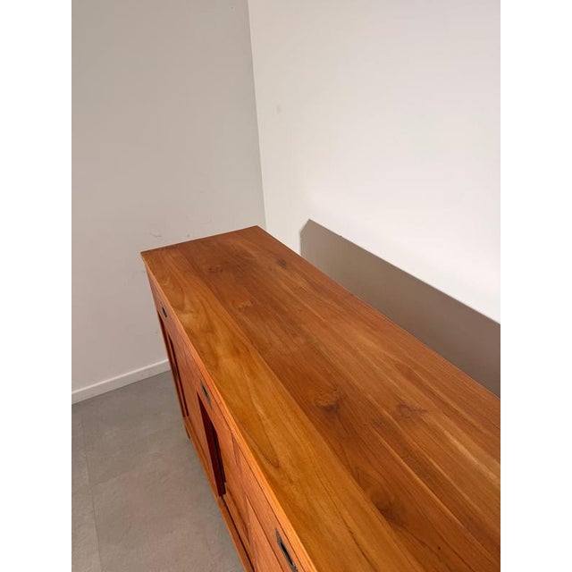Large Teak Sideboard with Sliding Doors and Drawers For Sale - Image 6 of 9