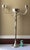 Vintage Church Altar Holy Water Font & Candelabra, 33 3/4”t., Silver Plate, 11 Lb For Sale - Image 4 of 12