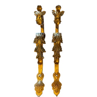 1930s Spanish Revival Curtain Rod Brackets - a Pair For Sale