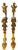 1930s Spanish Revival Curtain Rod Brackets - a Pair For Sale