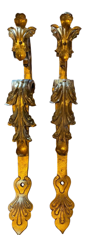 1930s Spanish Revival Curtain Rod Brackets - a Pair