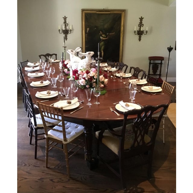 Impressive Overscale Anglo Indian Regency Dining Table Chairish