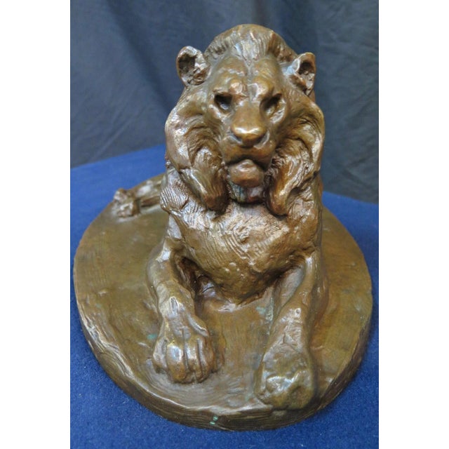 19th Century Bronze Recumbent Lion For Sale In New York - Image 6 of 12