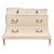 Modern White and Gold Mansard Chest of Drawers For Sale