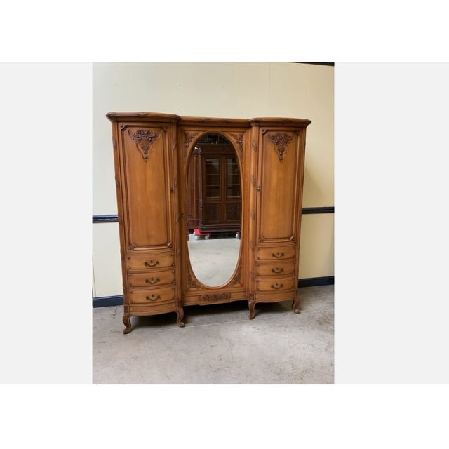 Antique Art Nouveau Wardrobe, 1910 For Sale - Image 9 of 9