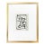 Mid Century Abstract Painting in Black and White on Paper From France in Gold Frame, Signed Maurice Parant For Sale