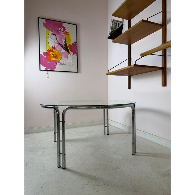 Round Coffee Table in Glass and Chrome For Sale - Image 11 of 11