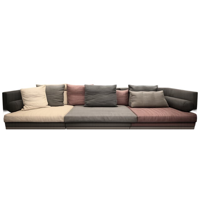 Offered for sale is an authentic Eilersen Cocoon modular sofa in soft linen upholstery. This iconic Danish design is known...
