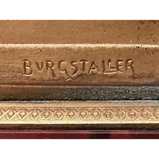 German Bronze Dore and Marble Inkwell For Sale - Image 4 of 5