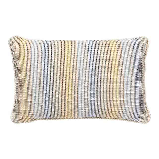 The House of Scalamandré Anderson Velvet Lumbar Pillow, Coastline For Sale