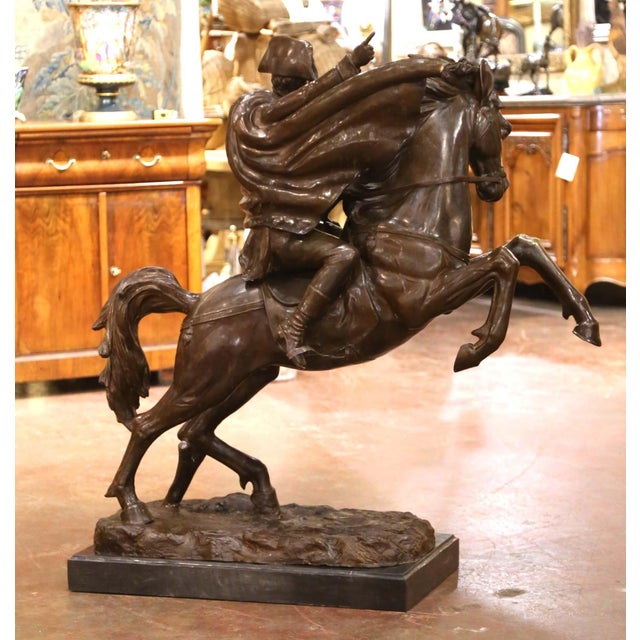 Important Early 20th Century French Bronze Sculpture of Napoleon on Horseback For Sale - Image 10 of 13