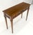 John Widdicomb Very Fine Burl Wood Compact One Drawer Tapered Legs 36" Wide Console Table MINT For Sale - Image 4 of 17