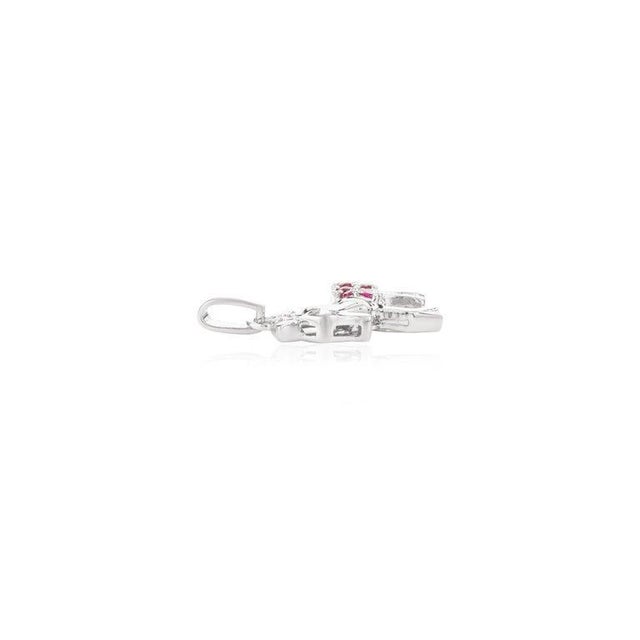 Ruby Red Vintage Style 925 Silver Horse Pendant With Ruby and Diamonds - Carat and her For Sale - Image 8 of 11