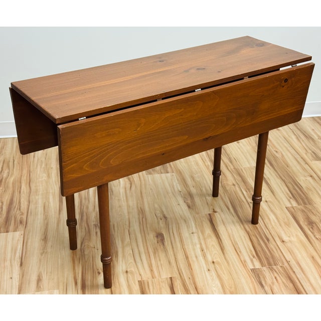 Mid 20th Century Vintage Turned Wood Drop Leaf Table For Sale - Image 5 of 18