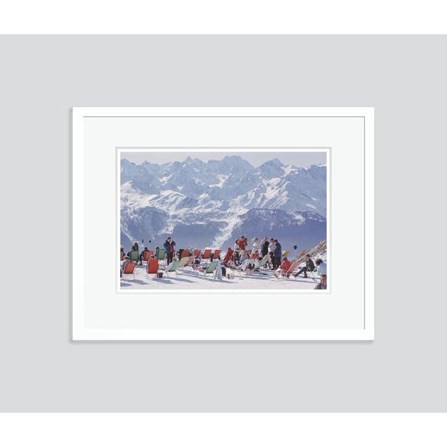 Modern Lounging in Verbier 1964 by Slim Aarons Framed C Print For Sale - Image 3 of 3