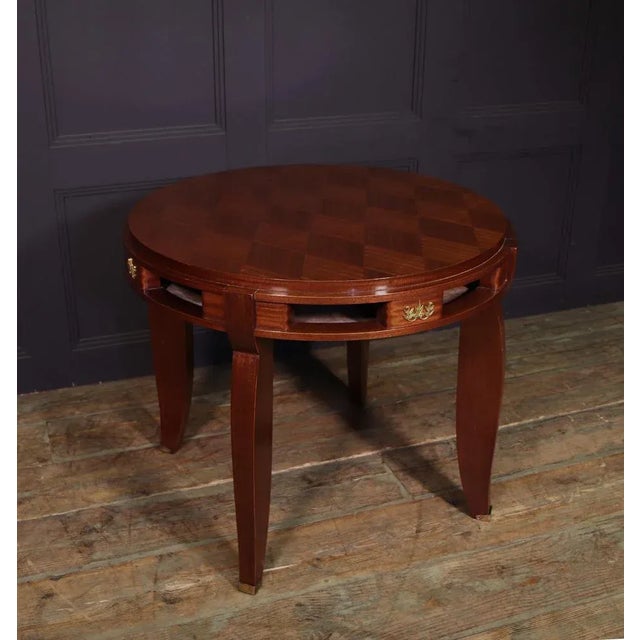 Brown Art Deco Games Table by Jules Leleu, 1940s For Sale - Image 8 of 12