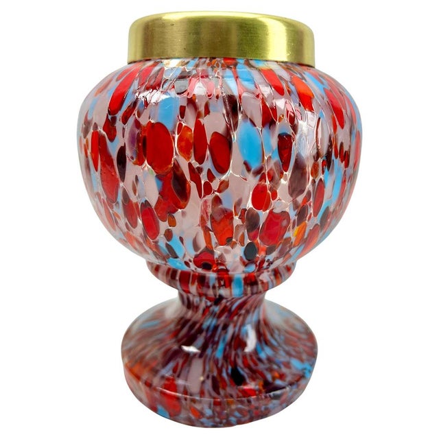 Kralik Pique Fleurs Vase in Multi Color Decor with Grille, 1930s For Sale - Image 14 of 14