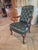 Vintage Fully Tufted Green Leather Gooseneck Chair For Sale - Image 4 of 9