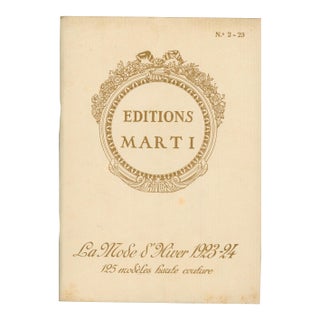 Patrons Marti – Booklet With 56 Fashion Prints & 13 Large Patterns to Make All the Dresses – 1923–1924 For Sale