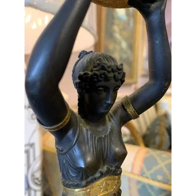 Late 19th Century Late 19th Century Empire Style Candelabras- a Pair For Sale - Image 5 of 6