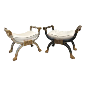 Late 19th Century French Empire Stools - 2 Pieces