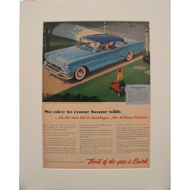 1950s Matted Buick Car Ad Thrill Of The Year Chairish